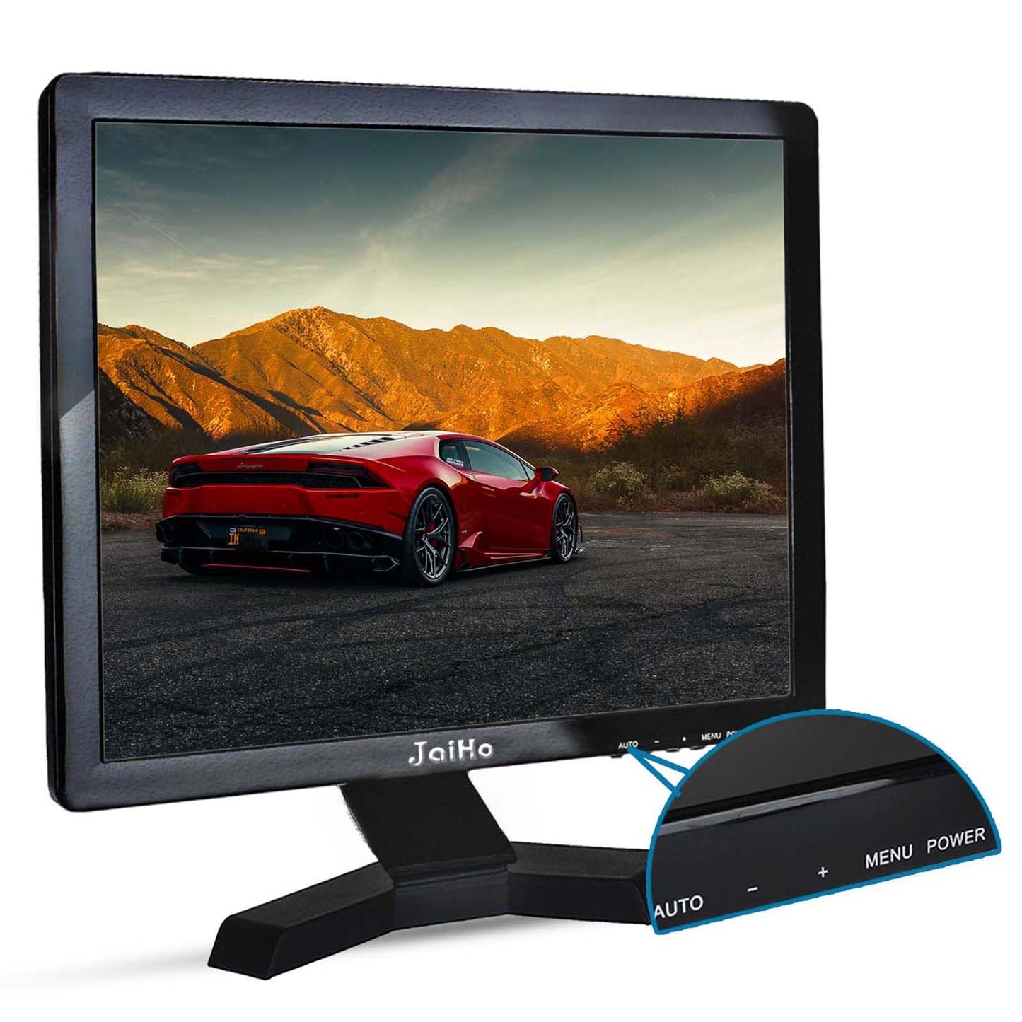 JaiHo 17-Inch 4:3 Security Monitor, 1280x1024 No Image Stretching CCTV Screen with Metal Housing, BNC HDMI VGA AV USB Input, Industrial Display with Built-in Speakers Remote Control & VESA Mount