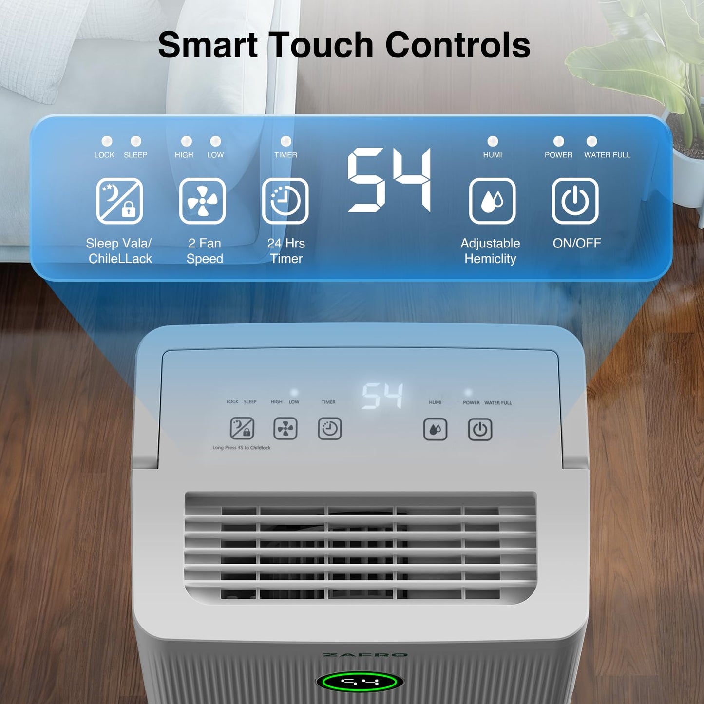 ZAFRO 1600 Sq.Ft Dehumidifiers for Home and Basement with Drain Hose, Ultra Quiet 41dB, Energy Saving Max 21 Pints Dehumidifier with Auto or Manual Drainage, Auto Defrost, Three Modes, Dry Clothes
