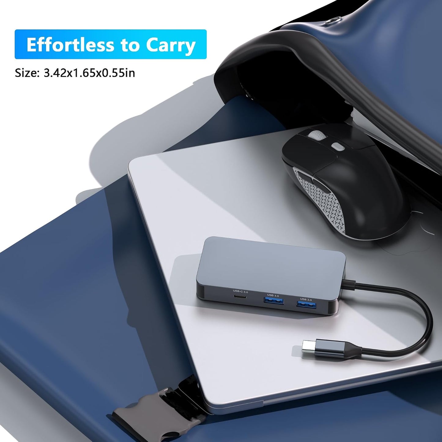 Buerlaseul 7 1 2*4K 3*USB-A/USB-C 100W Docking Station Dual Monitor for Dell/HP/Mac Laptops, IN USB C to Dual HDMI