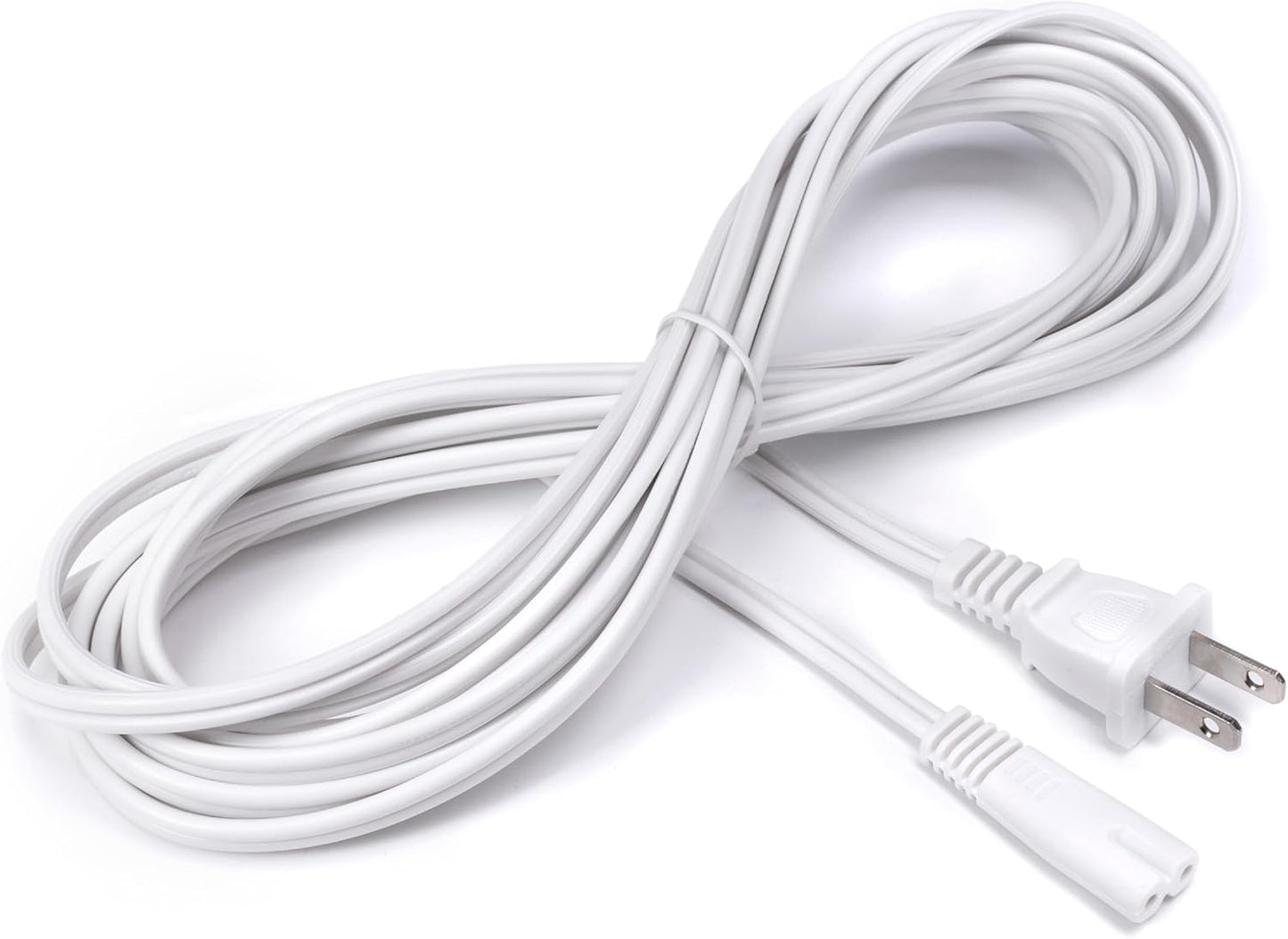 THE CIMPLE CO Figure-8 6 1-15P C7 C8 320 2-Prong 6 (1.8 White Power Cord FT - Non-Polarized Cord for Satellite, CATV
