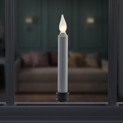 612 Vermont LED Window Candles - Battery Operated with Timer | Bright Hot Spot | Antique Bronze (Pack of 4)