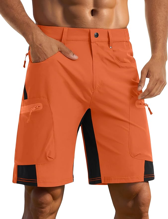 CRYSULLY Men's Hiking Cargo Shorts Outdoor Summer Lightweight Quick Dry Casual Shorts with 5 Pocket