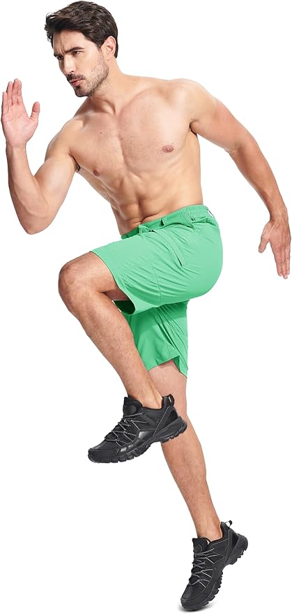 MAGCOMSEN Men's Hiking Cargo Shorts Quick Dry Lightweight 9" Golf Shorts Summer Casual Work Outdoor with 5 Zipper Pockets