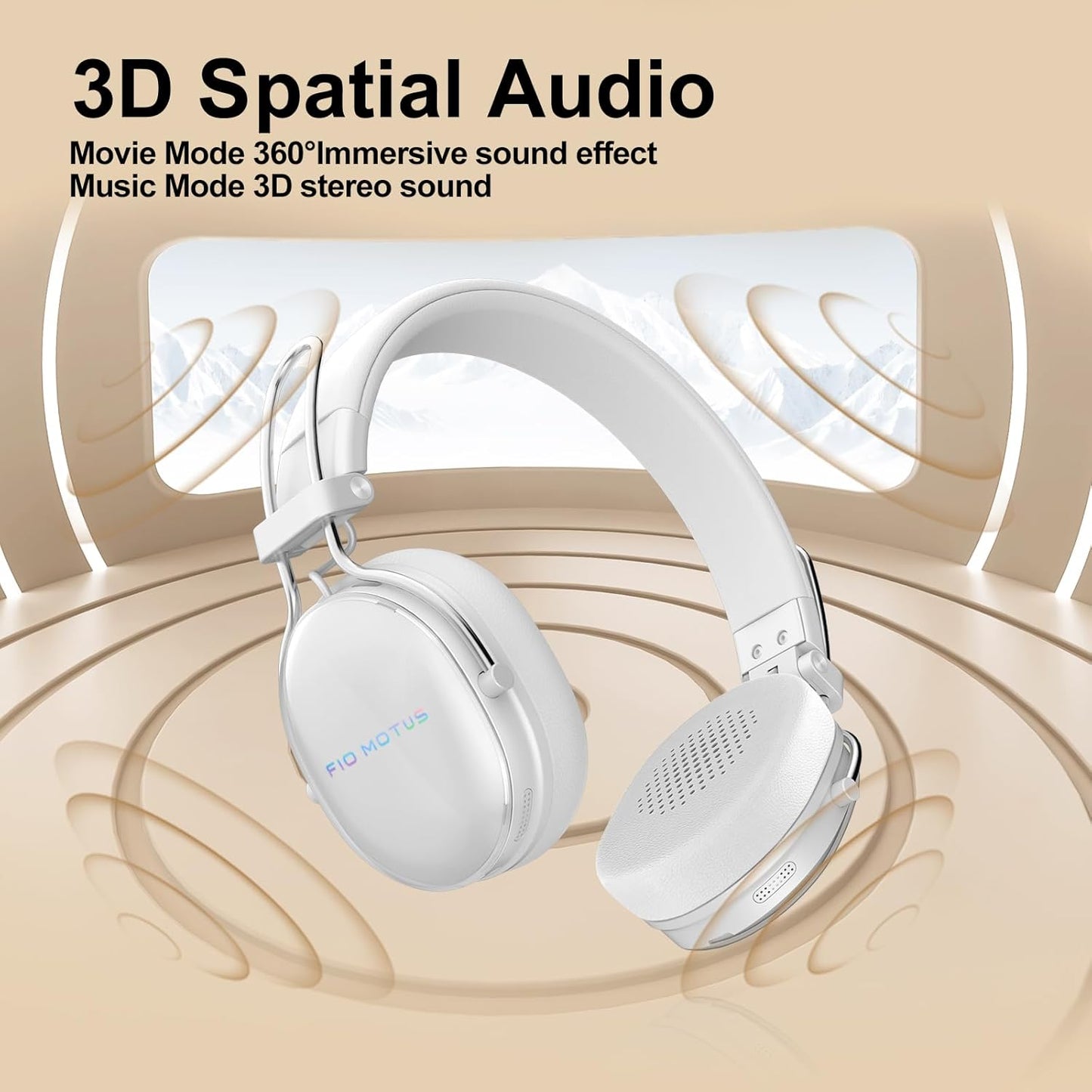 55H Wireless Bluetooth On-Ear Headphones, Active Noise Cancelling, Hi-Res Sound, Playtime, Foldable Design, Lightweight