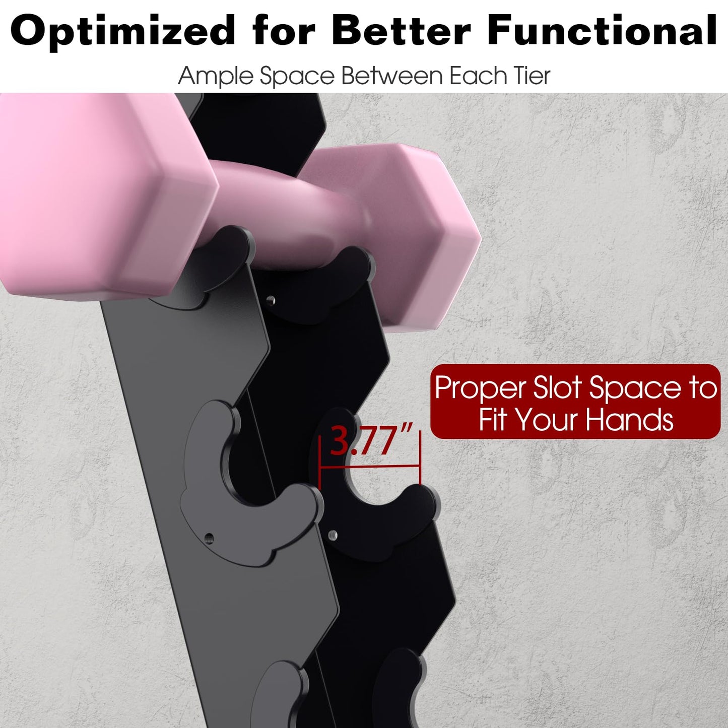 Dumbbell Rack Compact Weight Rack for Dumbbell, Kettlebell, Barbell, Heavy Duty Weight Storage Organizer (A-size dumbbell rack)