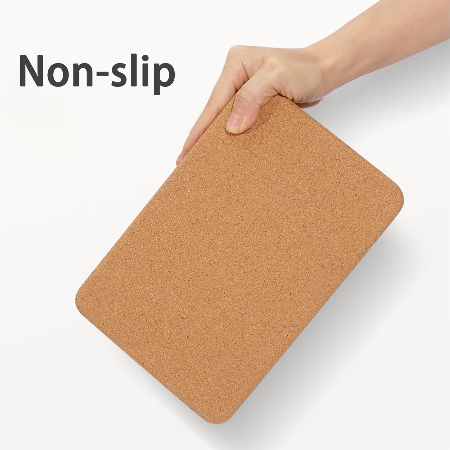 SNAKUGA Cork Yoga Block 2 Pack for Pilates, 9"x6"x4" Non-Slip & High Density Blocks for Meditation, Fitness and Stretching, Supportive and Flexibility Brick for Improve Poses Balance