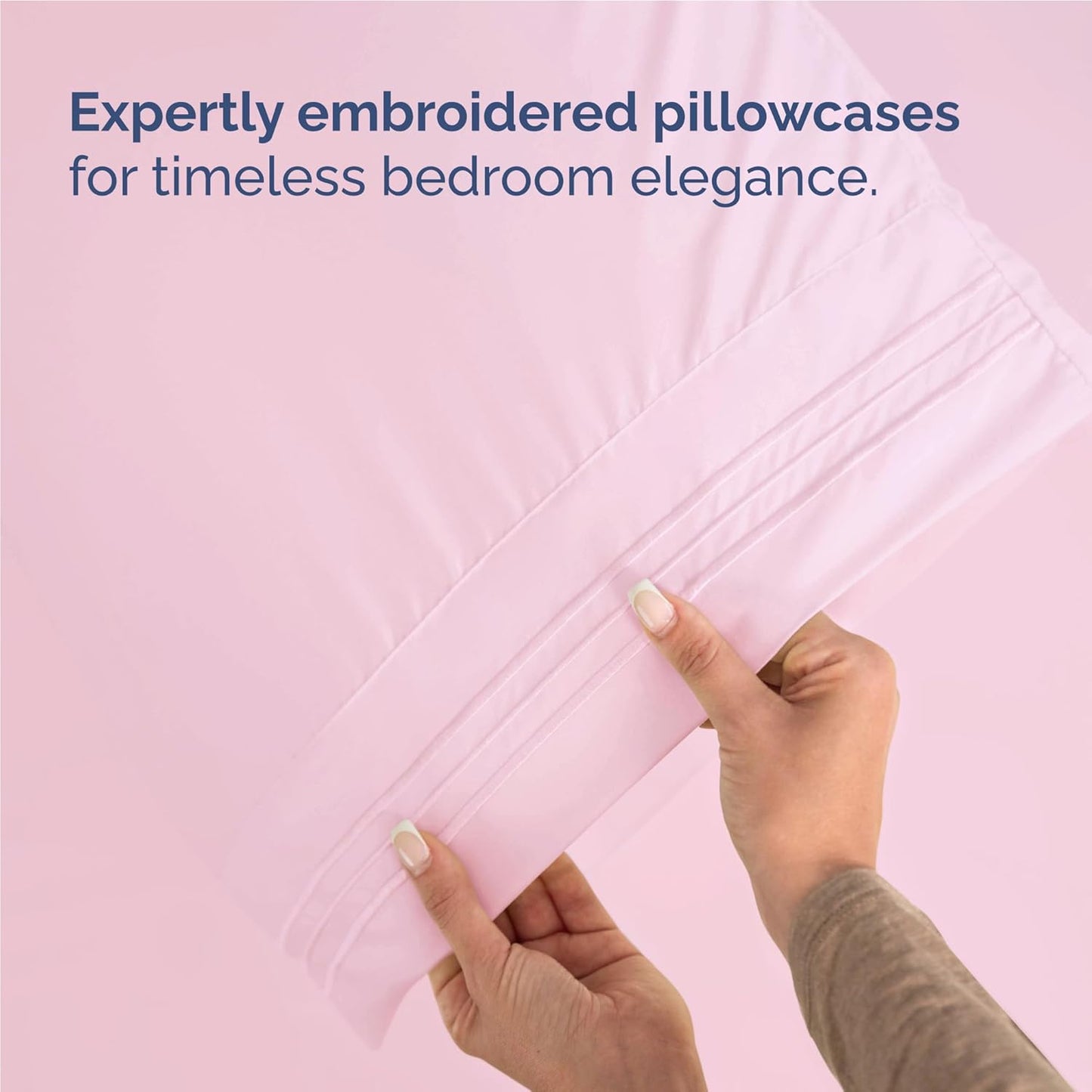 Skiennix Twin XL Sheet Set - Comfy Breathable Cooling Bed Sheets - Luxury Hotel Quality - Light Pink, Deep Pockets, Soft & Wrinkle-Free
