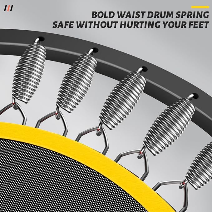 CLORIS 40in Folding Trampoline Mini Trampoline Rebounder Trampoline for Adults Fitness Trampoline with Adjustable Foam Handle, with safty Padded Cover Best Gift.