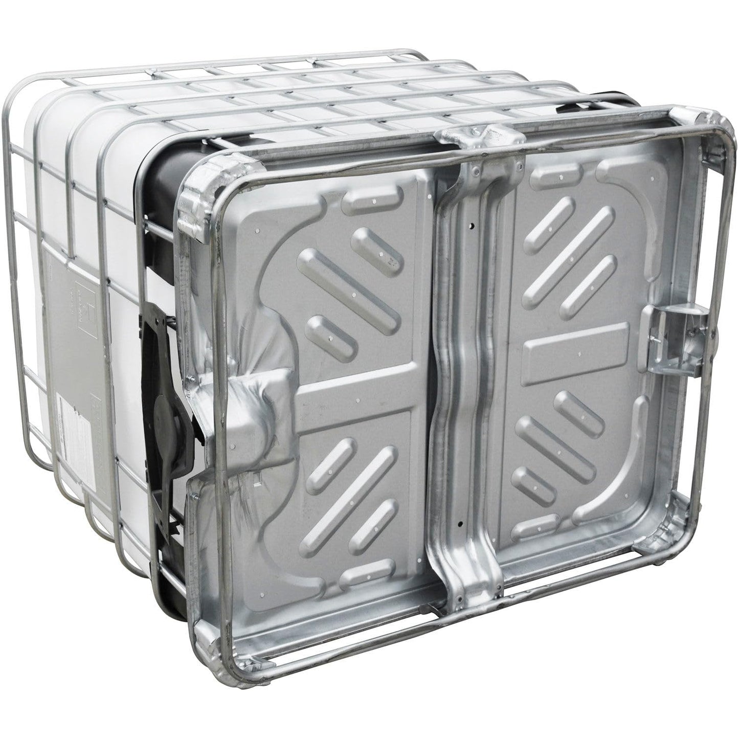 Global Industrial IBC Container 275 Gallon UN Approved, Corrosion-Resistant Composite Metal Pallet Base, for Hazardous and Non-Hazardous Liquid Transportation, 47-1/2"L x 39-1/2"W x 45-1/2"H