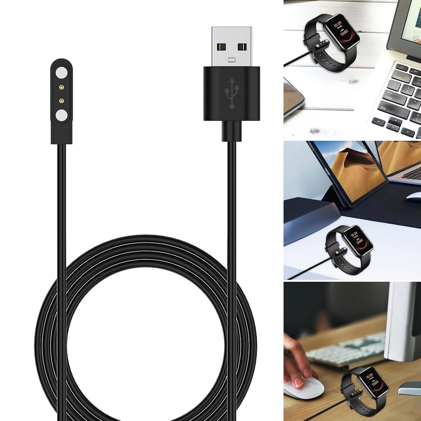 Arecobticy USB Charging Cable Dock Line Portable Watch Docking Station Cord Power Wire Portable Line