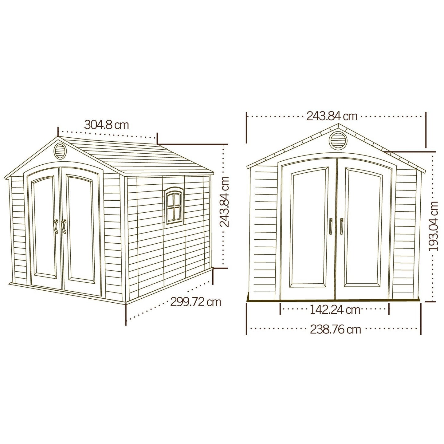 Lifetime 8 Ft. x 10 Ft. Outdoor Storage Shed