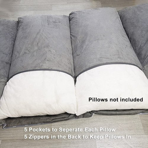 Floor Lounger Pillow casing for boy Girl,Without pillow, Soft Minky Plush, Black Constellation Print, Cover/Sleeve Only! Perfect Reading, Watching TV Cushion - great for Sleepovers, Queen Size;