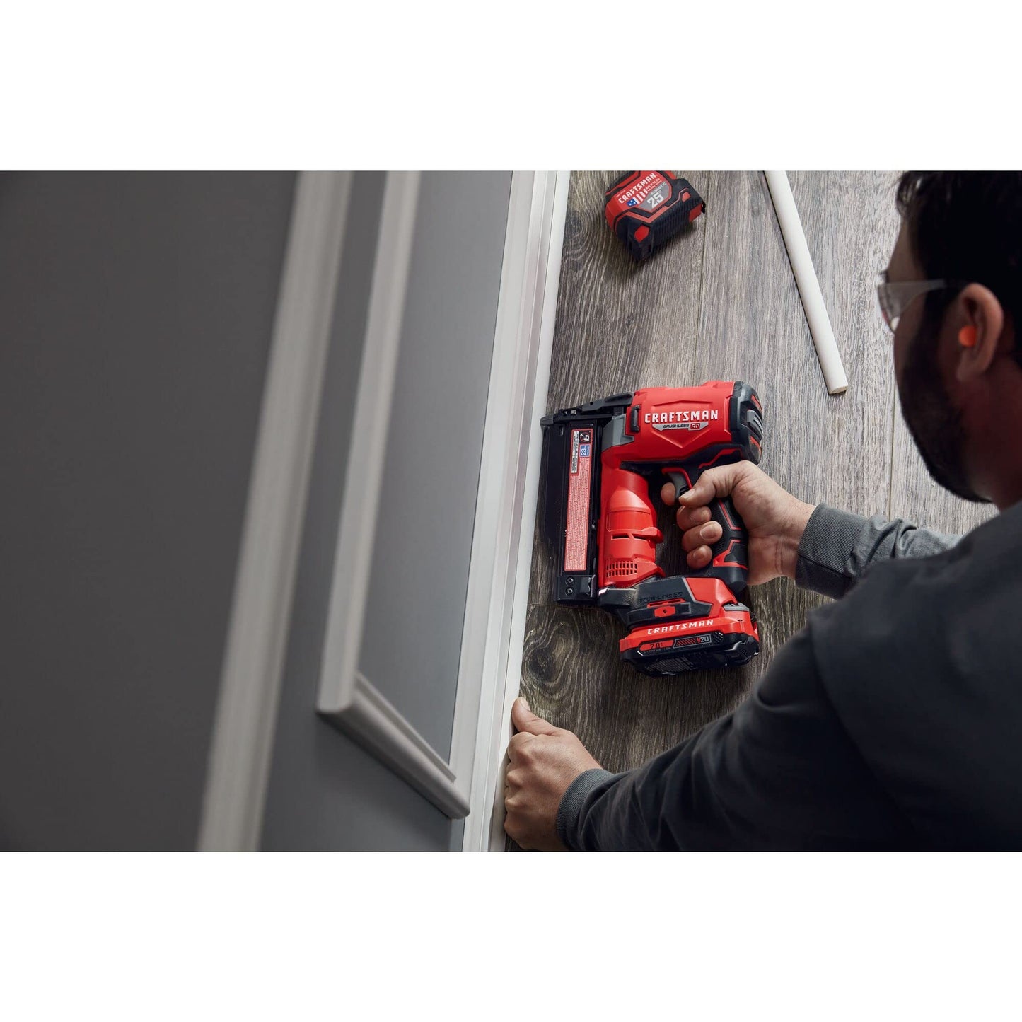 CRAFTSMAN V20 RP Pin Nailer, Nail Gun, 23GA, For 5/8-1-3/8 inch Pin Nails, Bare Tool Only (CMCN623B)
