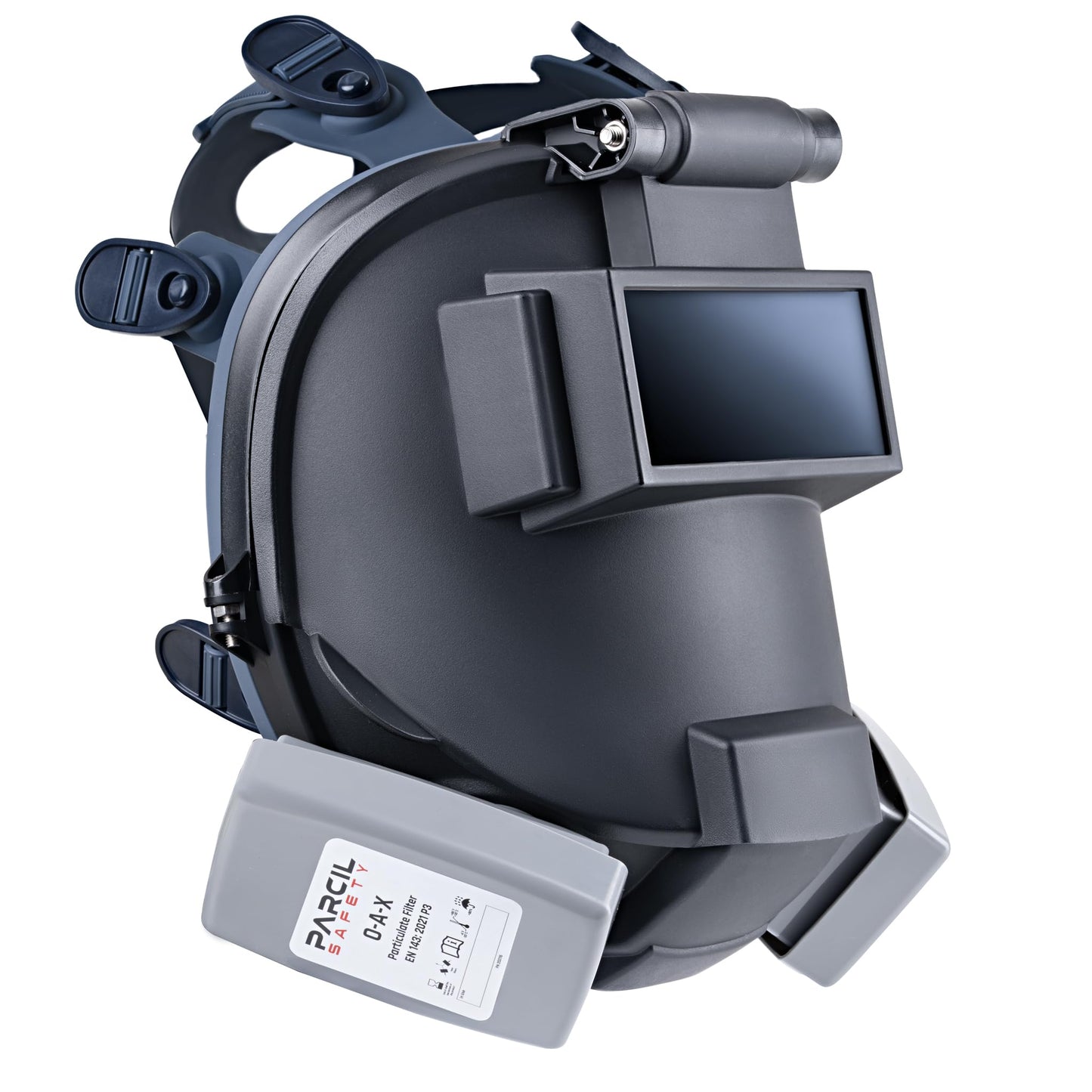 WF-100 Full-Face Welding Respirator – 2 x 4.25" Shade 9 Lens for Welding, Dual P3 Cartridges, Flip-Up Helmet, Compatible with 3M & Honeywell
