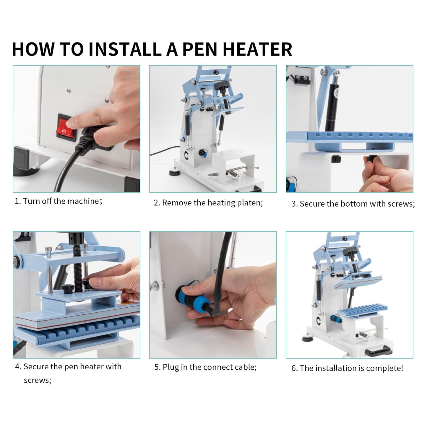 PYD Life Pen Heat Press Machine for Making Pens Sublimation Logo Patterns Bulk Printing 10 Pieces Sublimation Blank Pens