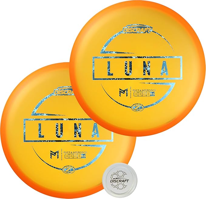 Discraft Paul McBeth Z Luna 2-Pack - Signature Series Set with Matching Orange Putters & Exclusive Snap Cap