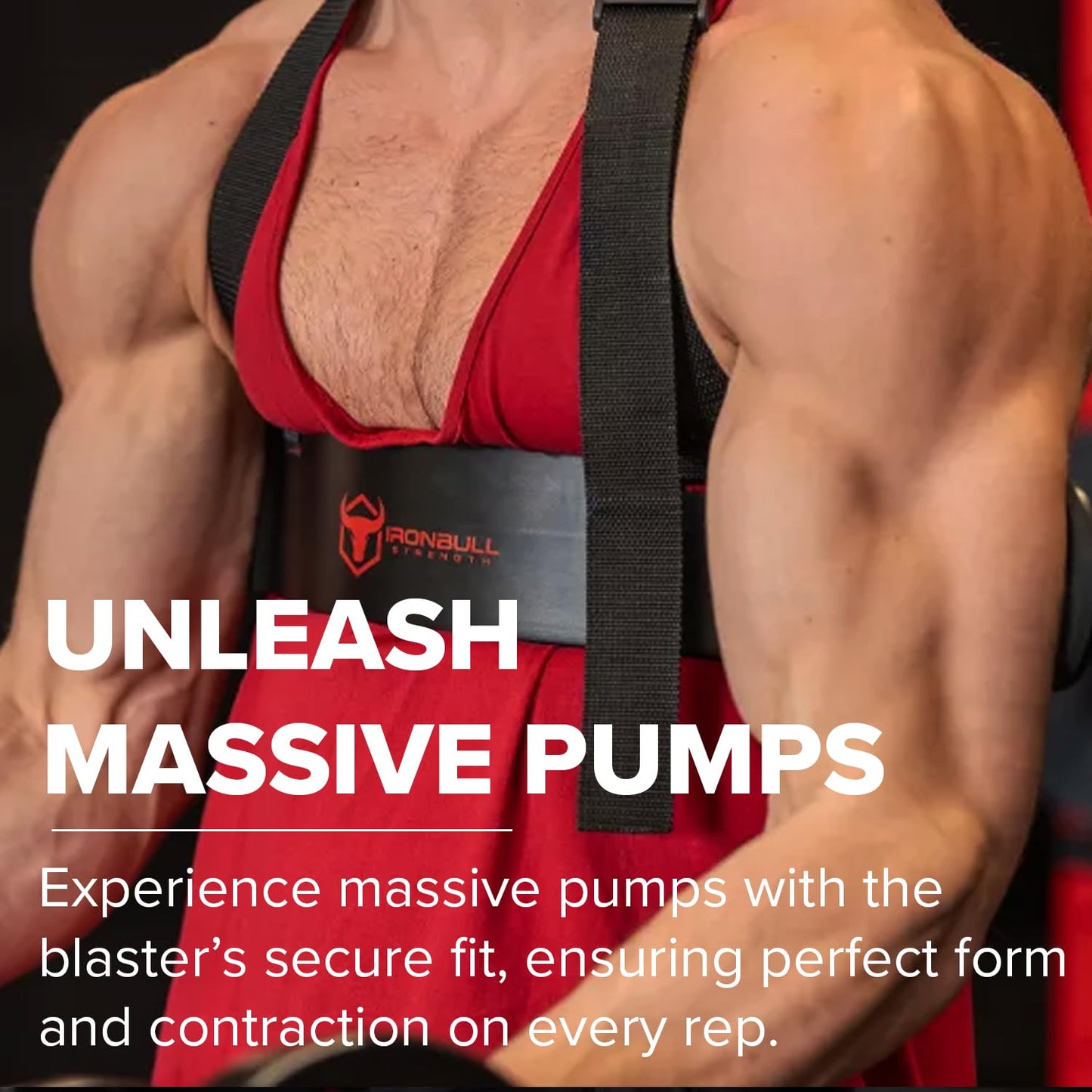 Iron Bull Strength Arm Blaster for Bicep Curls - Get Bigger Arms with Biceps Isolation Workout - Arm Support Strict Curl for Big Arms (Black)