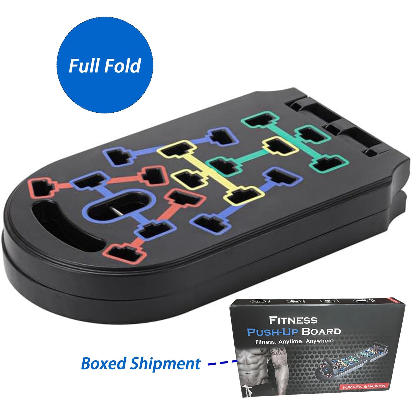 STETTY Foldable Push-Up Board, Multifunctional Push-Up Stand, Portable Home Gym Strength Trainer, Targets Chest, Back, Shoulders, Triceps & Core, Perfect Fitness Workout Gear for Men & Women