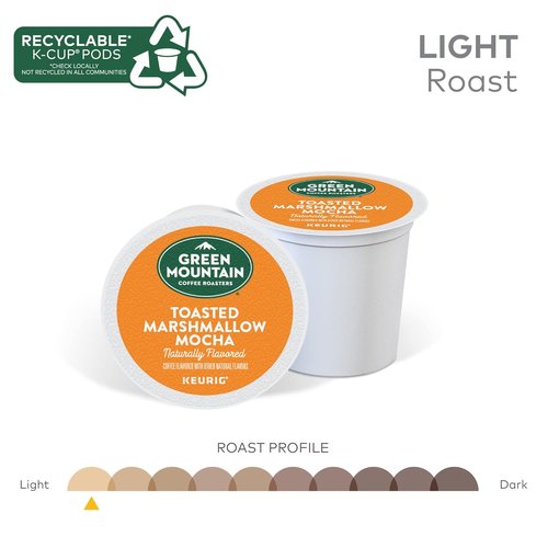 Green Mountain Coffee Roasters Toasted Marshmallow Mocha - Seasonal Selection, 72 Count (6 Packs of 12)
