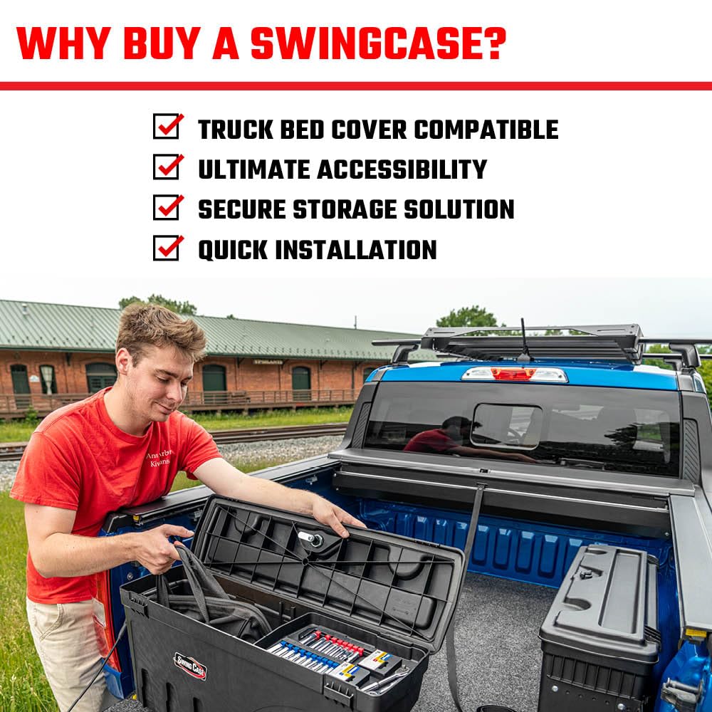 RealTruck UnderCover SwingCase Truck Bed Storage Box | SC300D | Fits 2002 - 2023 Dodge Ram 1500, 2003-20 2500/3500, Drivers Side (Without RamBox)
