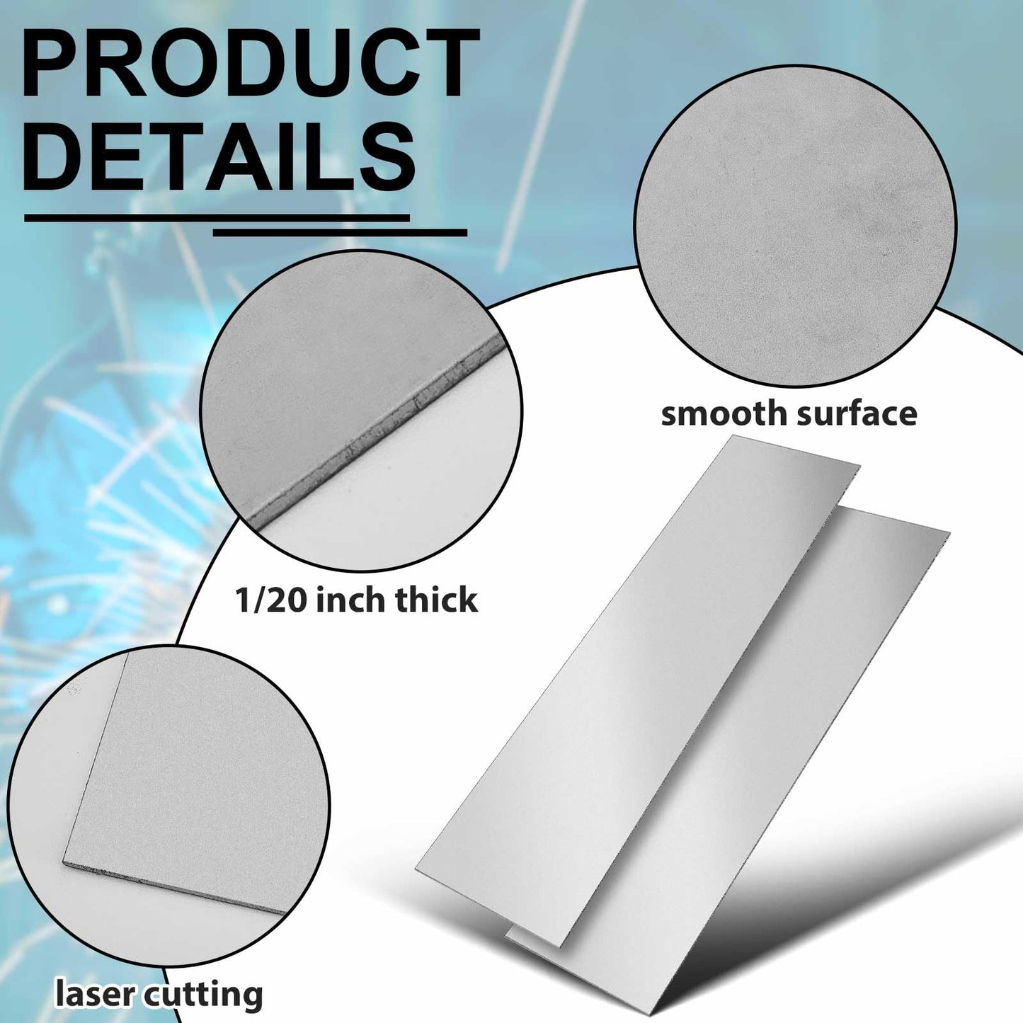 Yaocom 12 x 48 Inch 16 Gauge Mild Steel Sheet Metal Plate, Square Weldable Carbon Cold Rolled Panels for Industrial DIY Welding, Craft Use Accessories, Easy Formability Smooth Surface