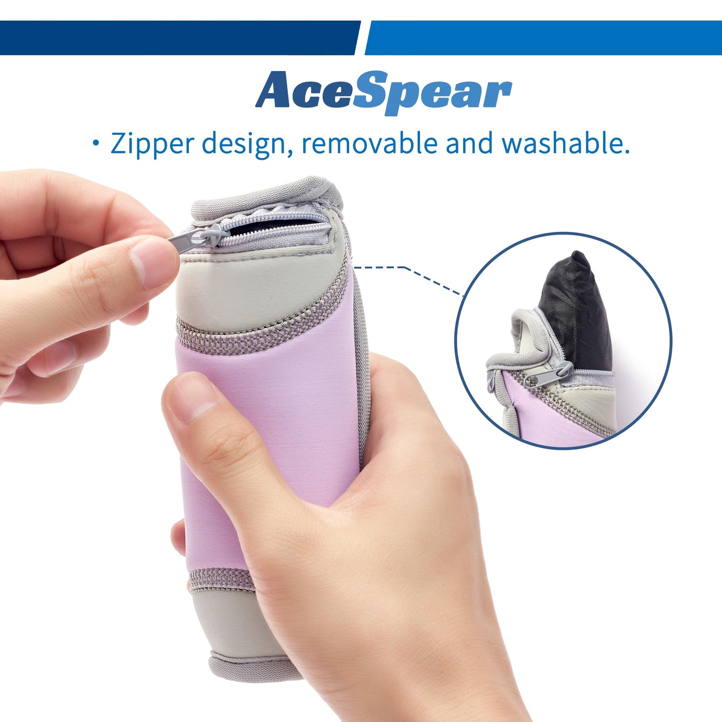 AceSpear Hand Weights for Women Men 1lb 2lbs 3lbs 4lbs Soft Dumbbells of 2, Detachable Walking Weight for Aerobics, Jogging, Running (3 lbs x 2, Purple)