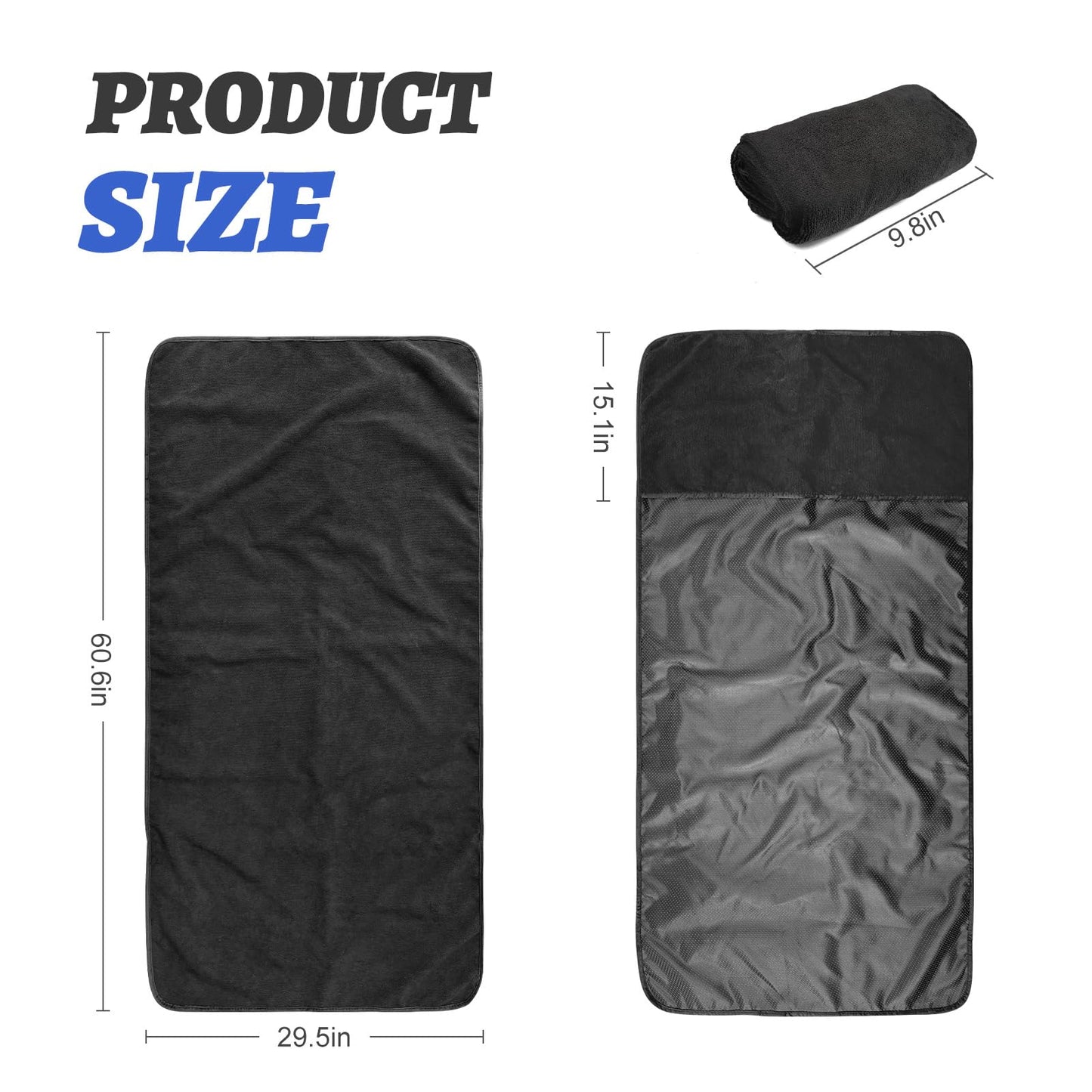 Car Front Seat Cover: Waterproof & sweatproof, fits all cars/SUVs/trucks. Ideal for gym, sports & beach. 3-layer non-slip, easy machine wash. Shields seats from stains & wetness. (Black, 1Pcs)