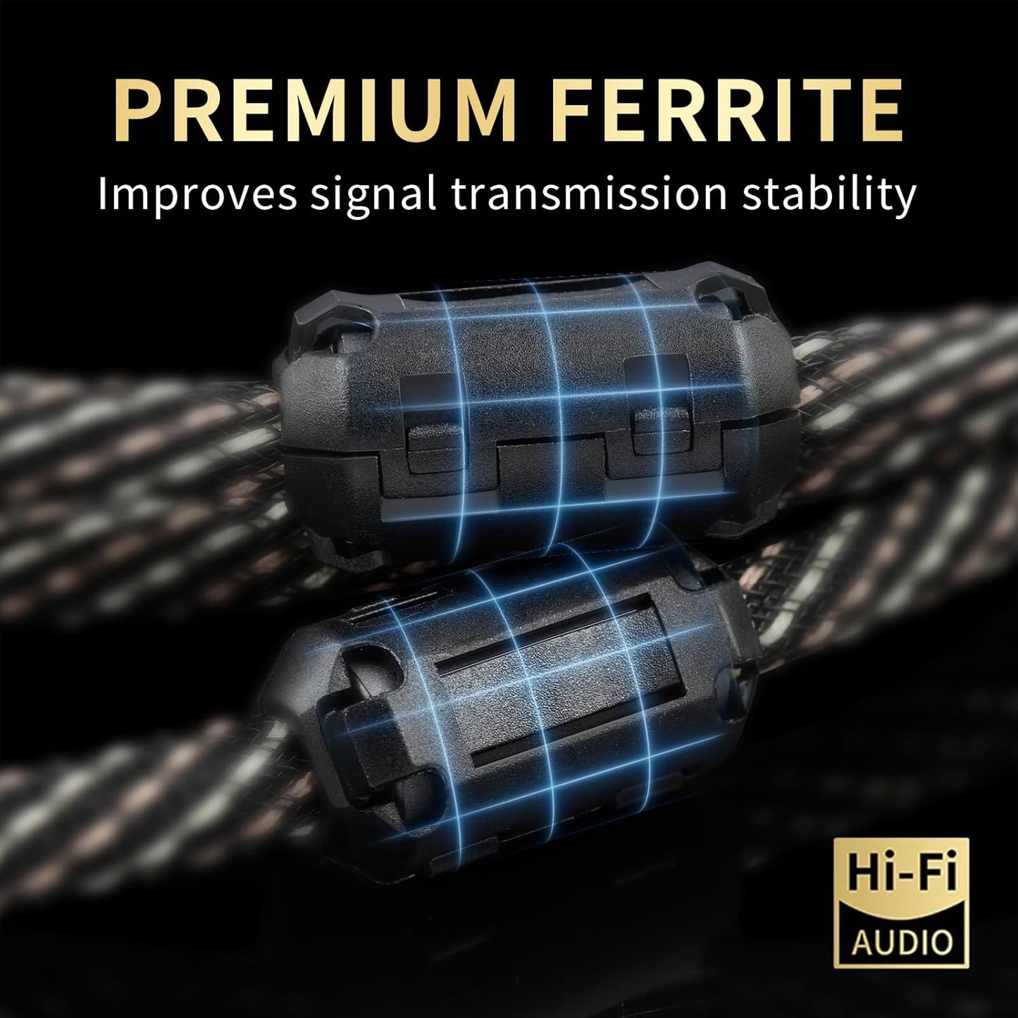4.92ft 2RCA Male,15 AWG,4N Core,24K Player,Turntable(4.92ft/1.5m) Audiophile HiFi Audio RCA Cables - Male to OFC
