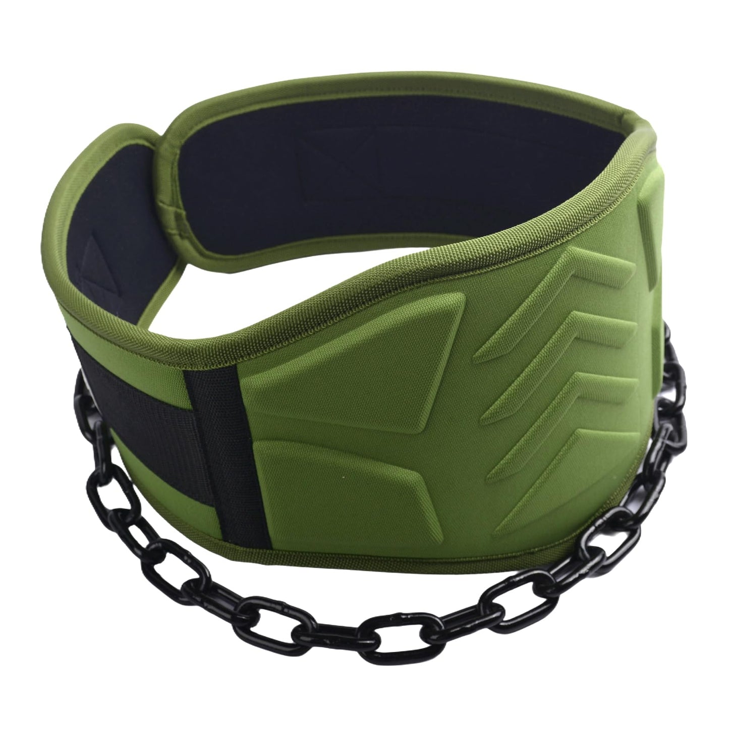 Weightlifting Belt with 41 IN Steel Chain Dip Belt for GYM Workout, Pull Ups, Crossfit, Weight Lifting, Squat, Training, Fitness (Military Green)