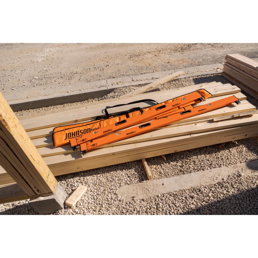 Johnson Level & Tool 5800-0610P 6FT - 10FT Extendable Plate Level, Triple-Secured Mounting System