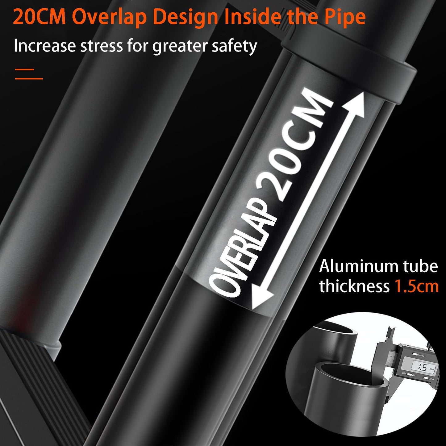 ARCHOM Telescoping Ladder 20 FT - Aluminum Telescopic Ladder with Hooks - Folding Extension Ladders for Home Work Loft Roof Attic RV Ladder with EN131 Certification - 330lbs Max Capacity (Black)