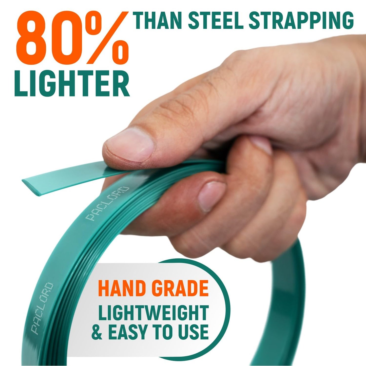 Paclord 1/2" x 6500' Industrial-Grade Polyester (PET) Strapping Coil, 0.028" Thickness, 16" x 6" Core, 820 lbs Break Strength - Green Pallet Banding Strap – Excellent Weather Resistant