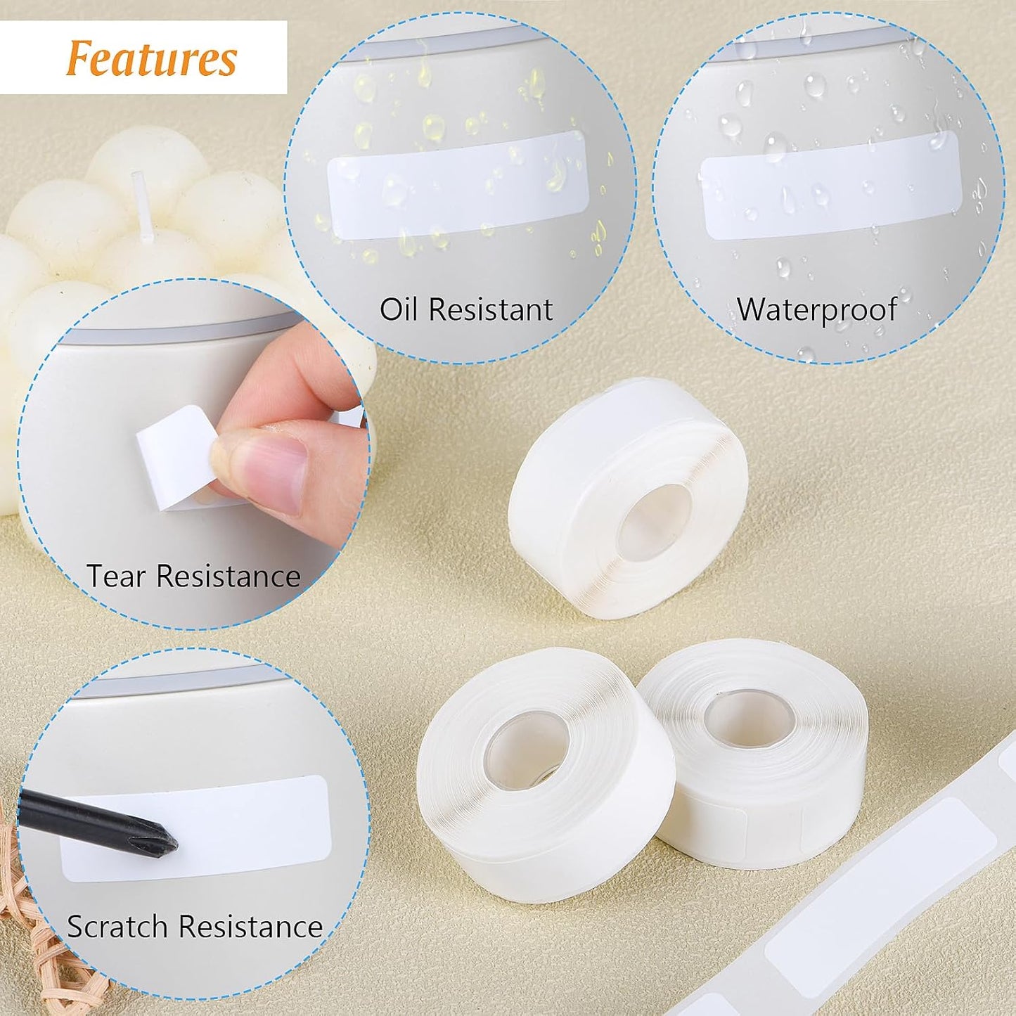 Carvoriy 6 D30, 960 12 40mm Rolls Label Maker Tapes for Phomemo Pcs x Thermal Labels Printer Sticker Paper