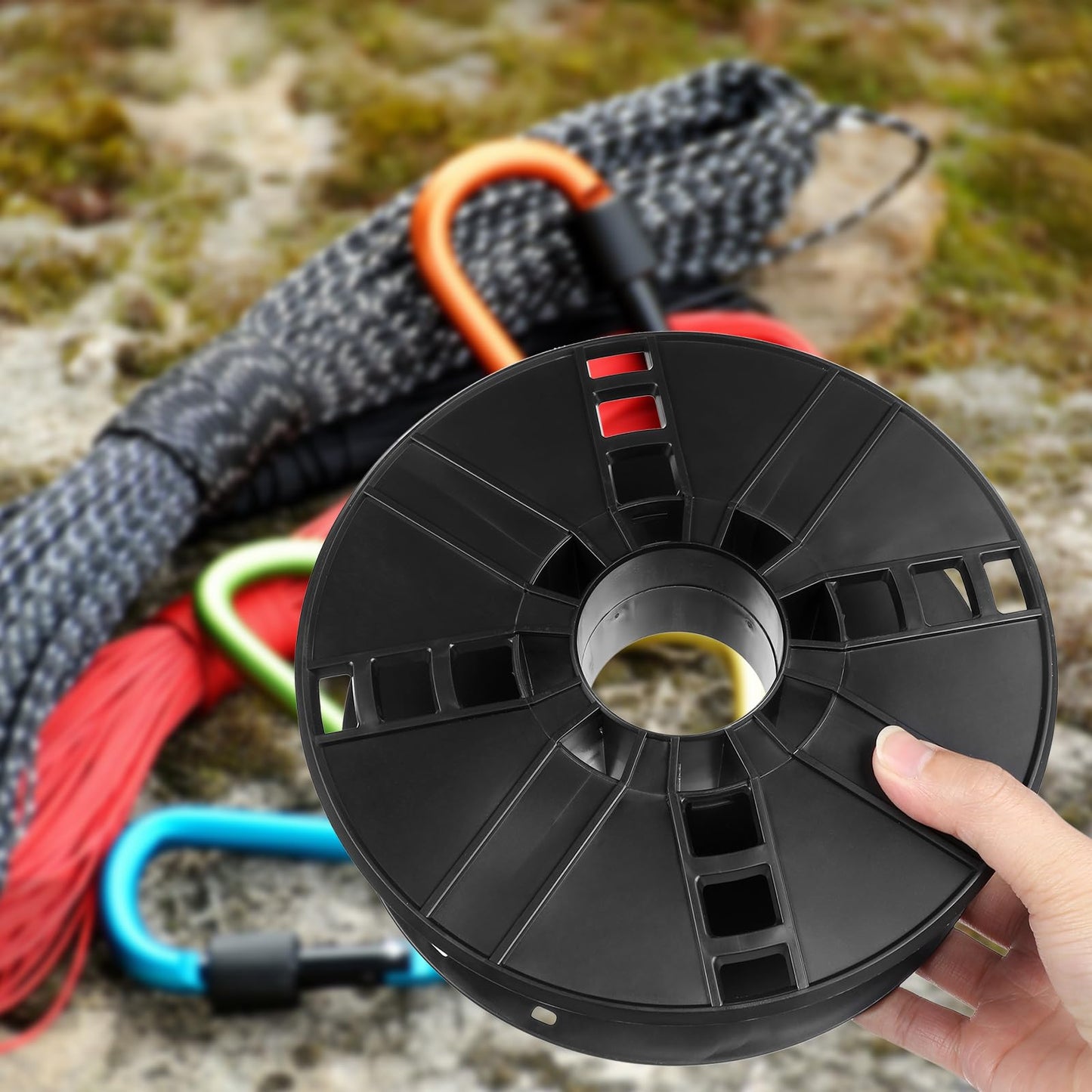 Angoily Extension Cord Reel, Light Storage Reel Cable Rope Cable Empty Wire Spool for Braided Roller Spools, Cord Winder for Wire Electric Drop Hose to Weave Winder