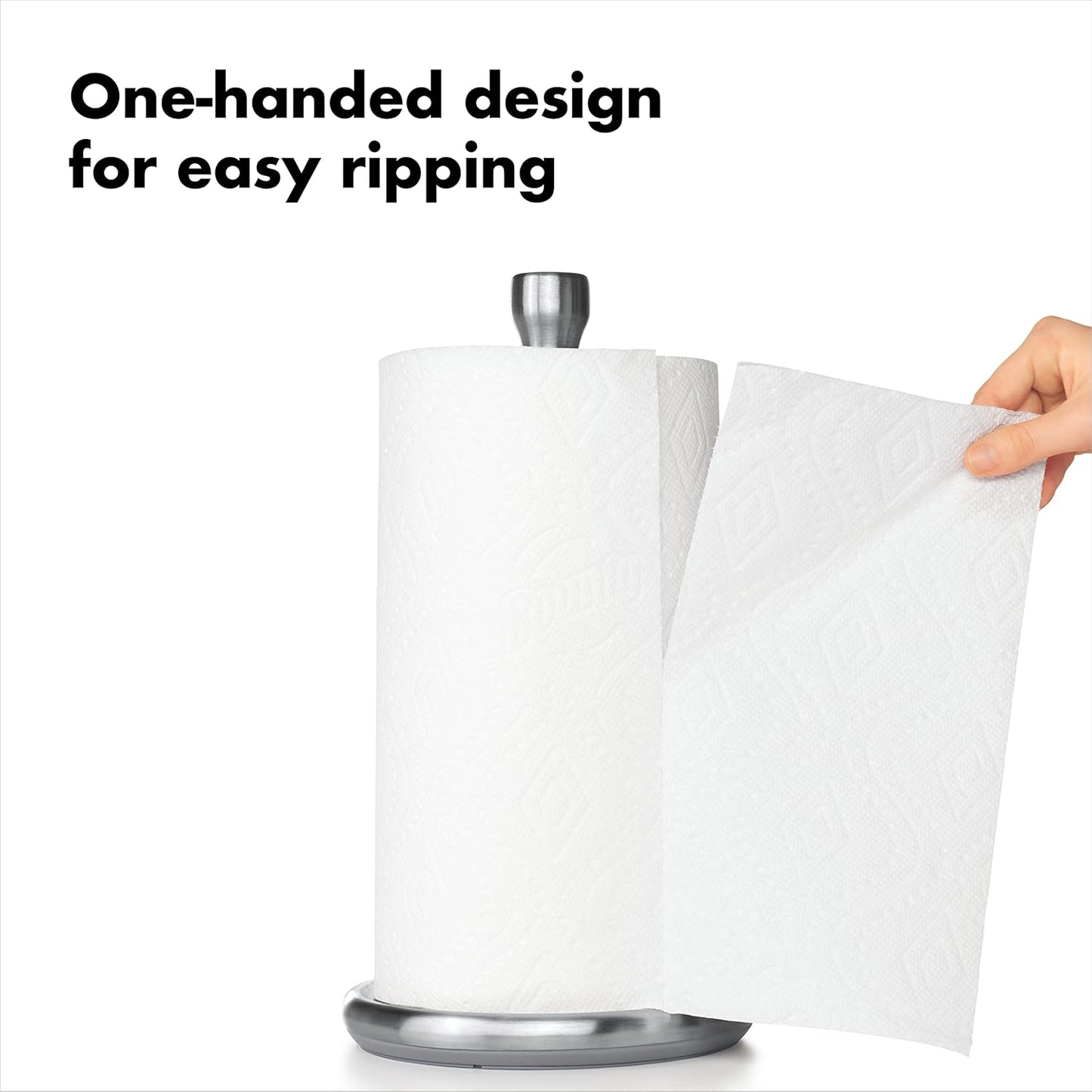 OXO Good Grips Paper Towel Holder - Steady Design for Countertop Use | Durable & Stylish