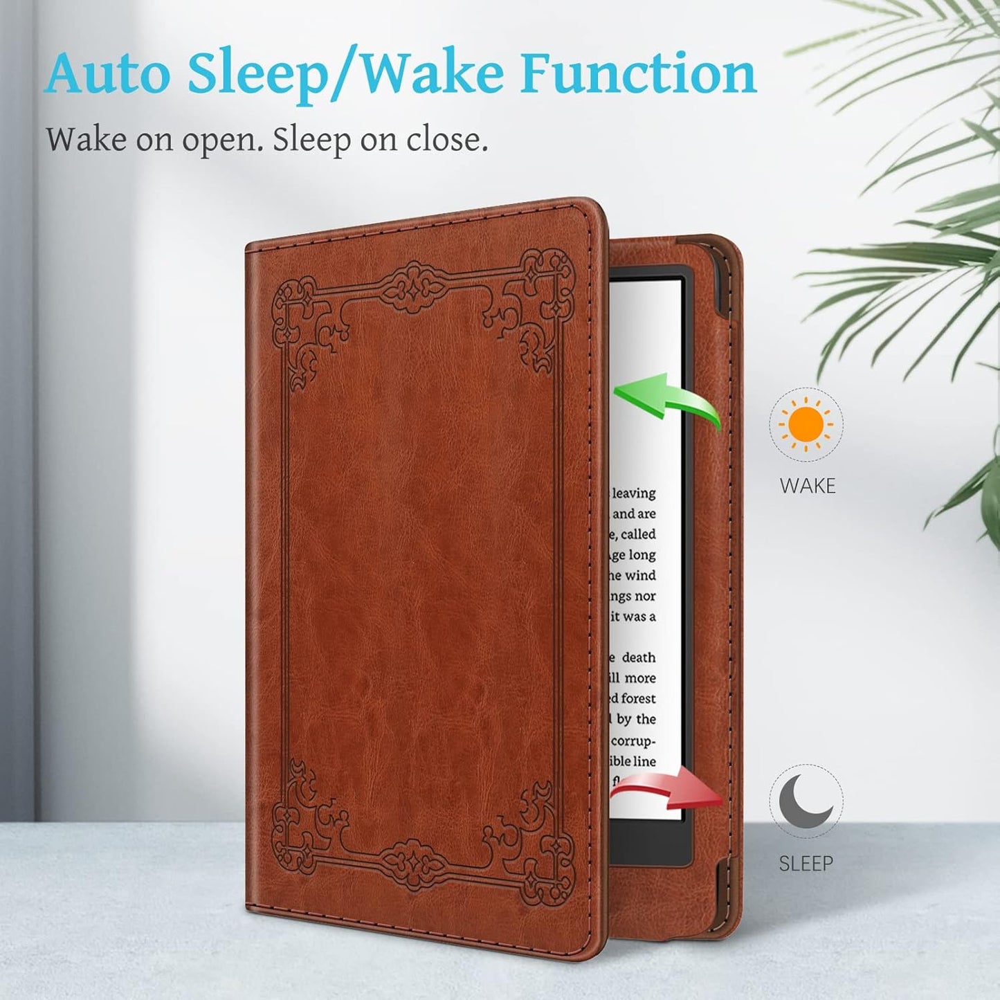 FINTIE 6" (11th Generation-2024/2022 2024/2022 11th Stand Case for All-New Kindle Release) - PU Leather Cover with Auto