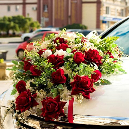 Floral Foam Ring by Suction Cup - 11.8-Inch Pre-Soaked Base for Fresh Flowers | Easy Car Window Decor (Green)