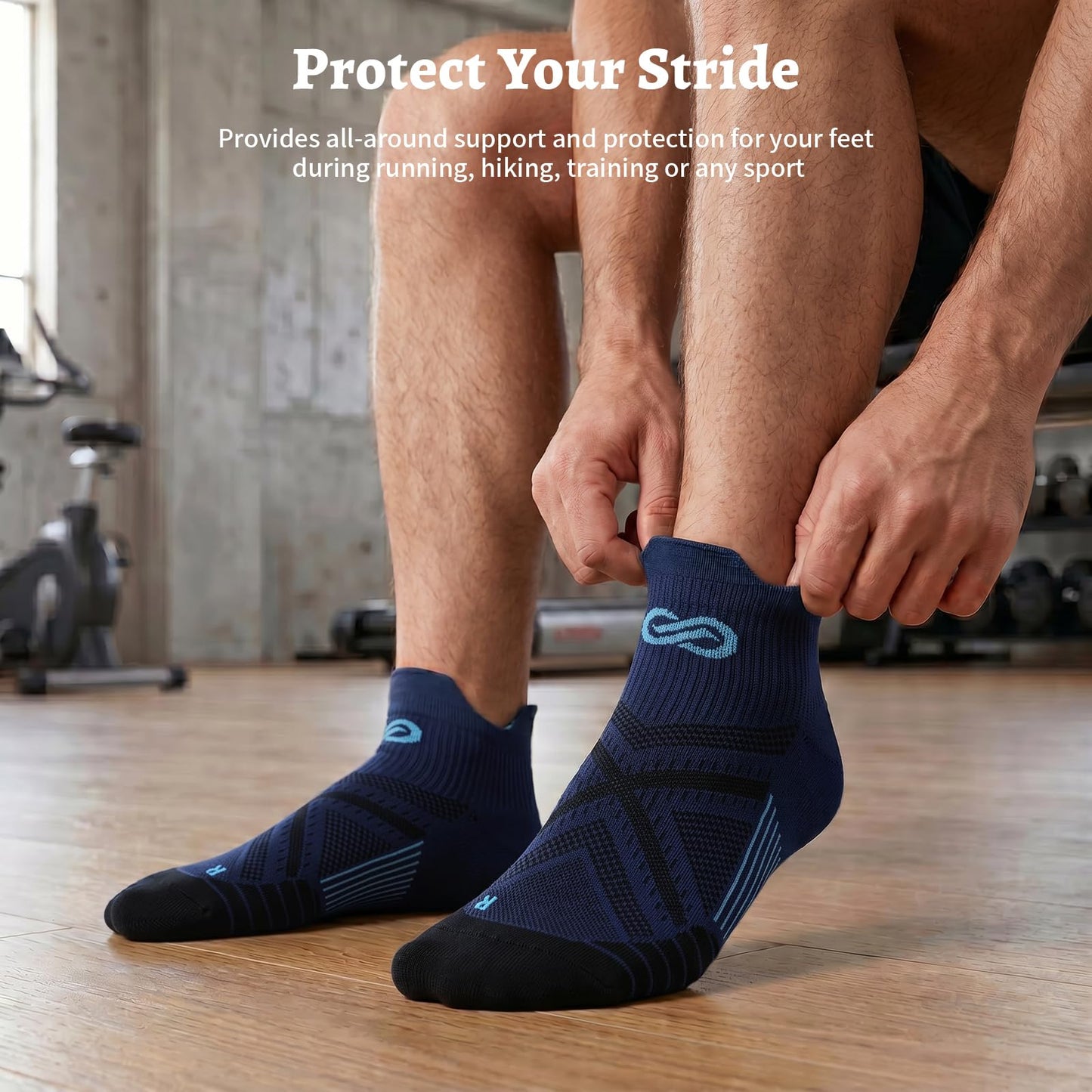 PAPLUS Compression Socks for Men & Women, Low Cut Ankle Running Socks with Arch Support, Plantar Fasciitis Relief for Walking, Cycling, Golf, Travel, Nurses