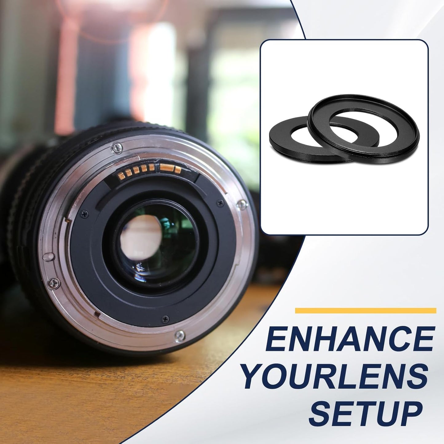 58mm 42mm, PATIKIL Step Down Ring Adapter to Filter Step-Down Rings Camera Lens Filters Metal Ring Digital for ND IR