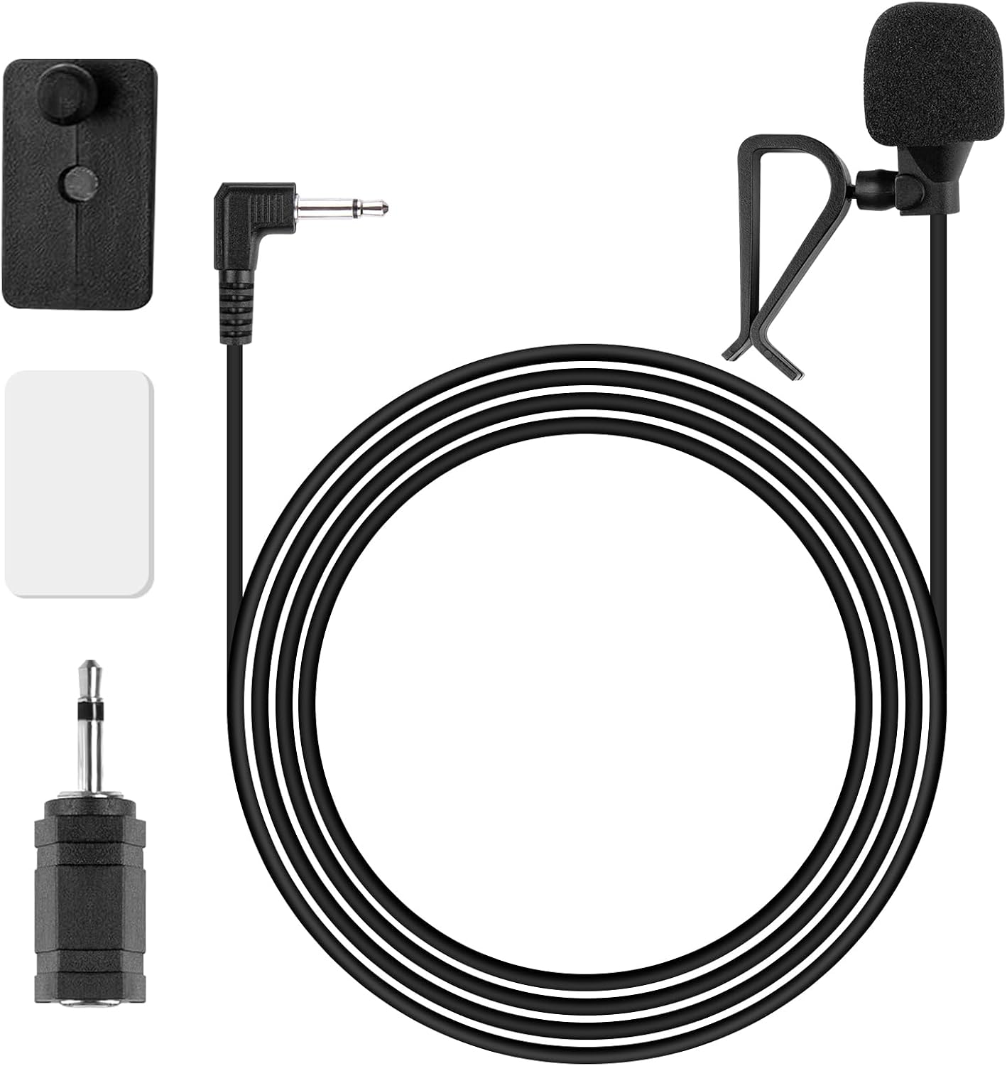 SolidSS 1 Set 3.5mm Plug Car Microphone,Handsfree Dash Car Stereo Receiver, Compatible Vehicle Head Unit Enabled Audio