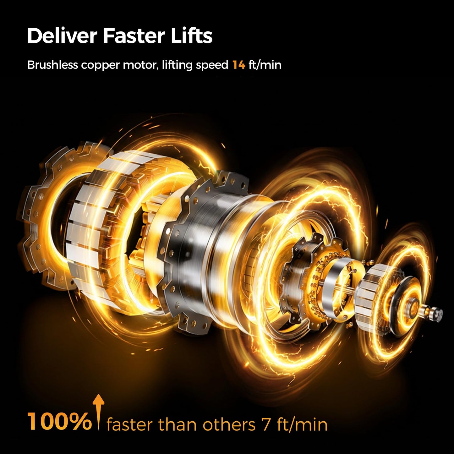 CAMMOO Electric Chain Hoist, 2200 lbs Load, 20 ft Lifting Height, Extended 492 ft Wireless & 20 ft Wired Remote Control, Brushless Copper Motor, DT Carburized Chain, IP65 for Warehouse, Construction