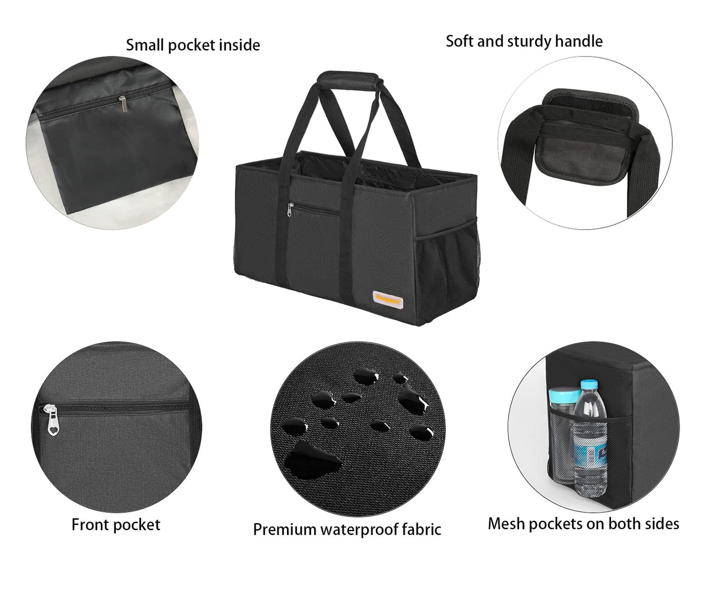 Dongawin Extra Large Utility Tote Bag, Waterproof Beach & Picnic Bag, Foldable & Reusable Storage