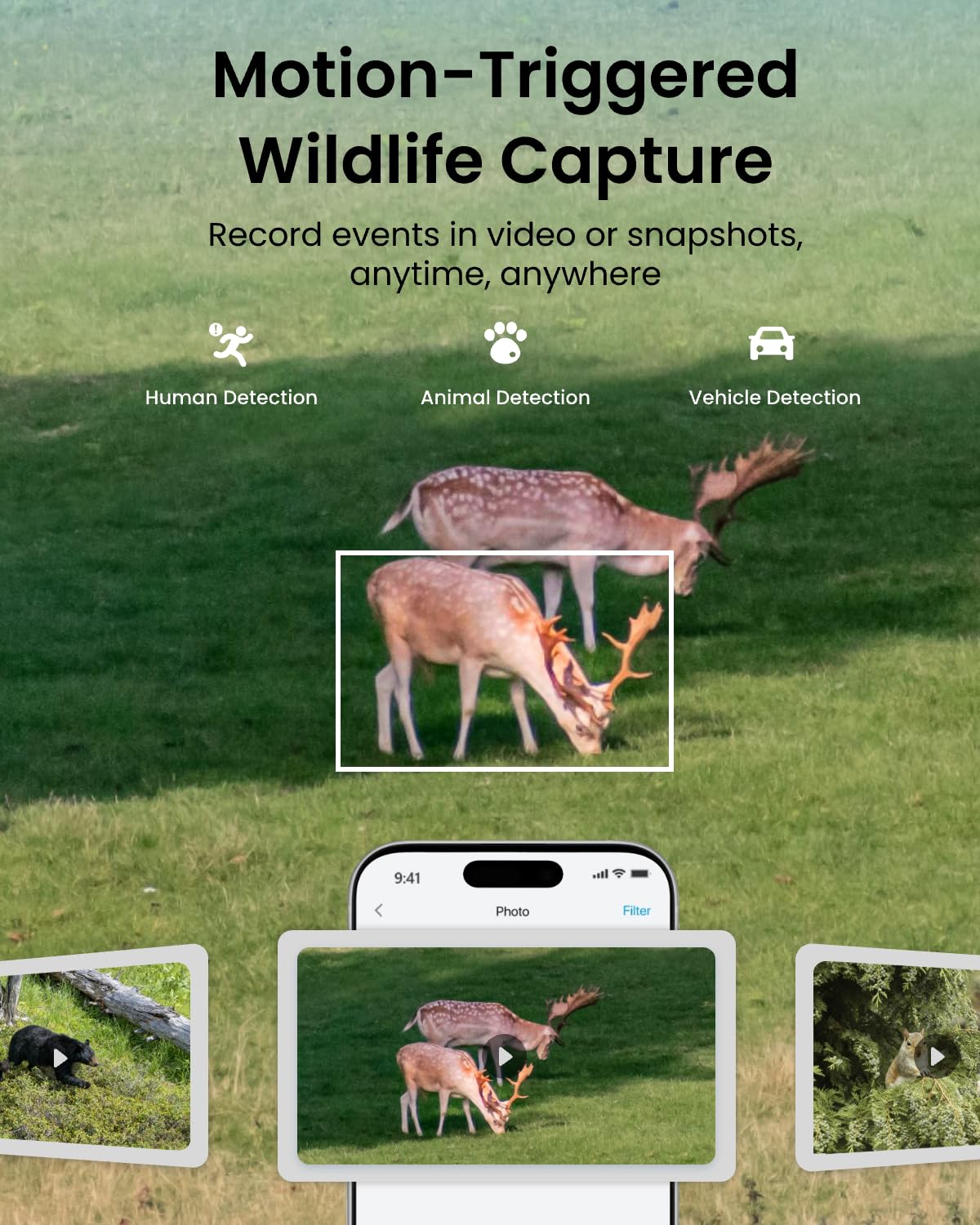 REOLINK 4K Dual Lens 4G Cellular Trail Camera, Auto Tracking Security Camera Wireless Outdoor, 6X Hybrid Zoom, SIM Card Included, IP66 Waterproof for Wildlife, TrackMix LTE Trail
