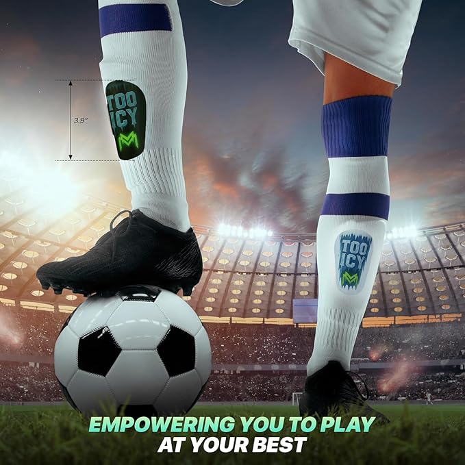MiniGuards - Mini Shin Guards for Soccer Players - Tiny Shin Pads for Men, Women, Teens - Miniature Shin Guards 3.9 x 2.4 inch - Perfect for High Level Soccer Athletes