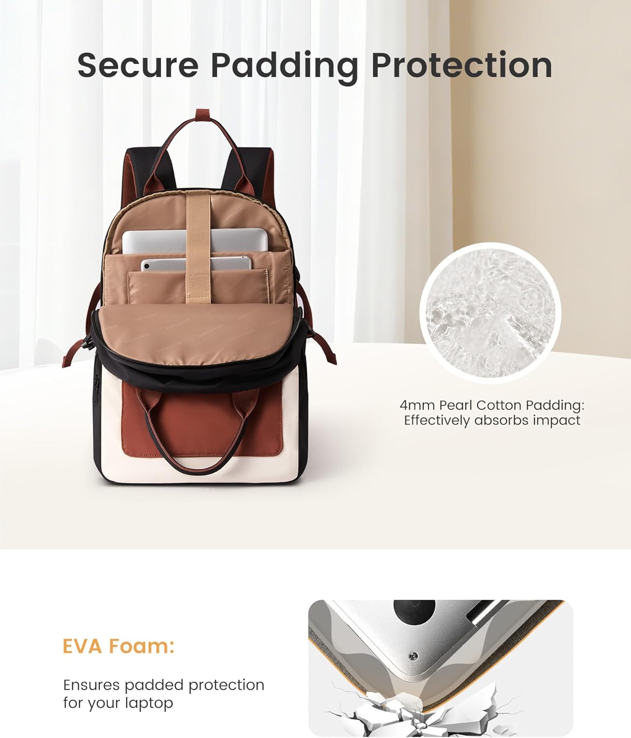 Backpack Backpack Backpack, 18Inch LOVEVOOK Laptop for Women - Stylish Work with Large Cup Holder, Waterproof College