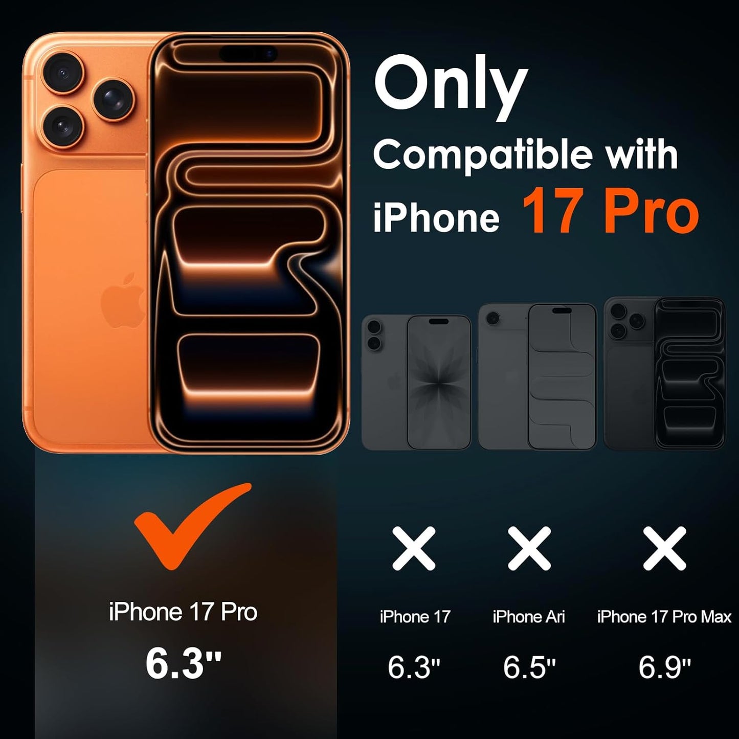 17 6.3" 17 Film-2 Pack ivoler Tempered Glass for iPhone Pro Screen Protector with [Alignment Frame], Anti-Scratch, Case