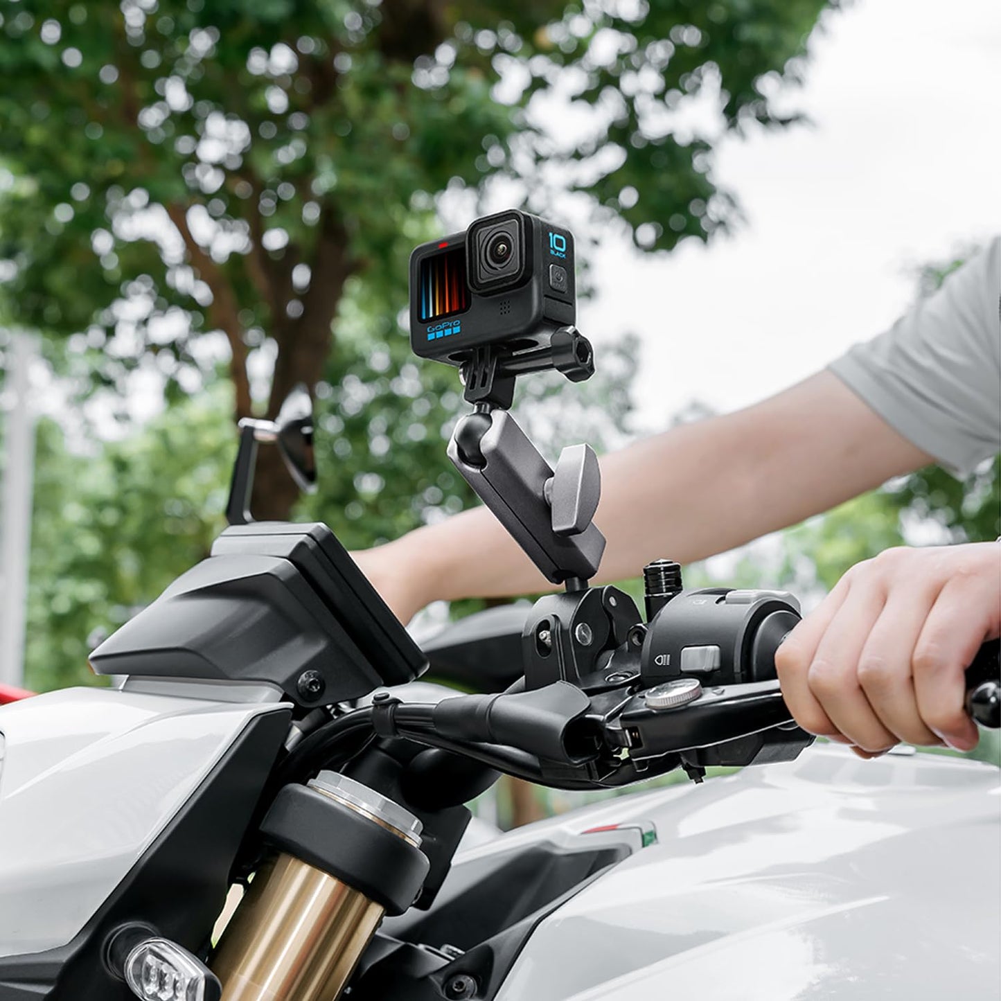 Suptig Camera Mount Super Clamp Pole Mount Tripod Clamp for Phon, Gopro Hero 13 Hero 12 11 10 9 8 7 6 5, Gopro max2, Insta 360, DJI osmo Canon DSLR etc.