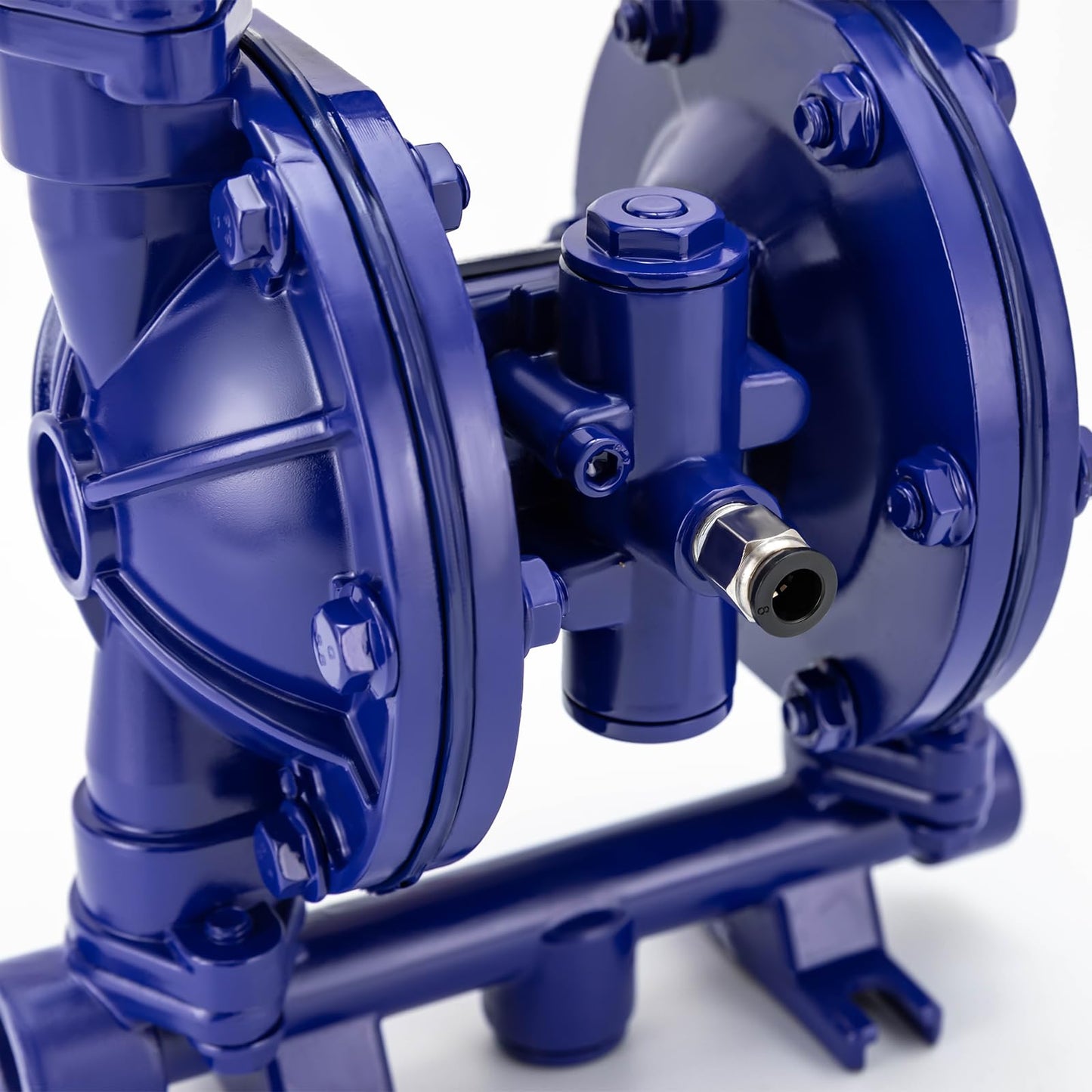 Heavy Duty Air-operated Double Diaphragm Pump Cast iron Double Diaphragm Transfer Pump 12GPM 115PSI 1/2" Inlet/Outlet For Diesel Kerosene Grease Oil