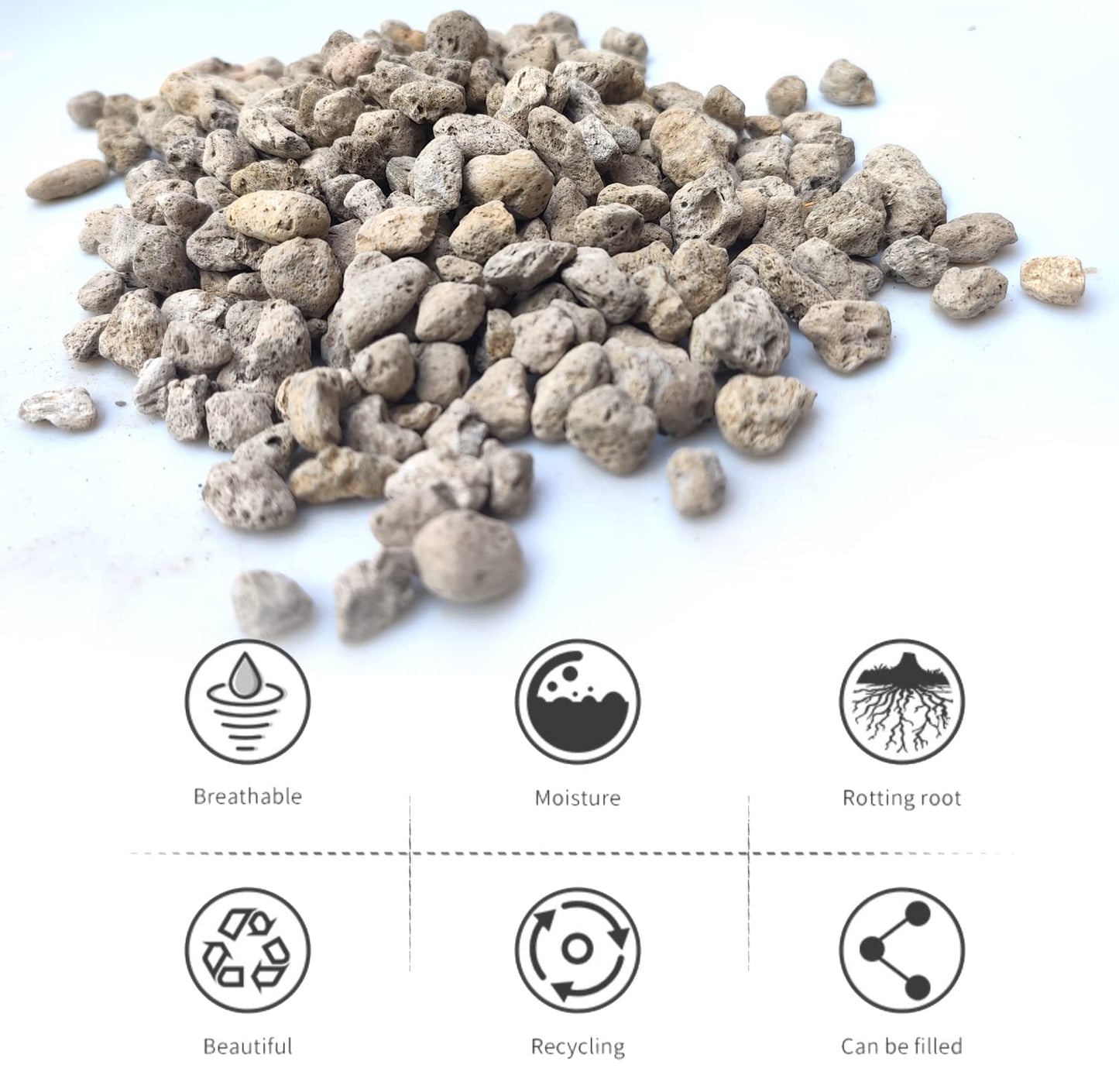 MDPQT Horticultural Pumice for Plants Professional Sifted (50 QT, 3/8 inch)
