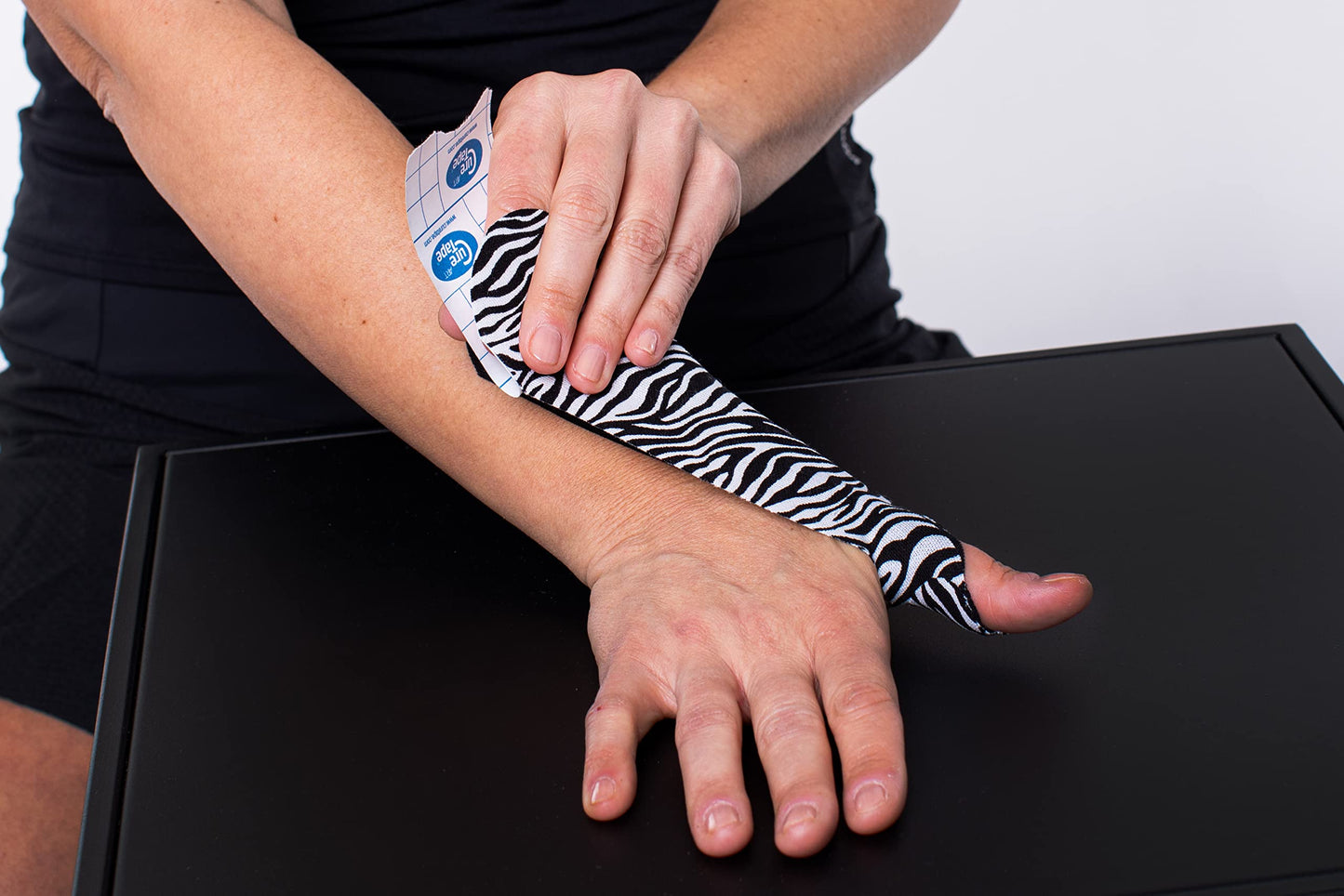 CureTape Art | Kinesiology Tape for Body Pain | Elastic Therapeutic | Waterproof Athletic | Long-Lasting Medical K (Zebra)